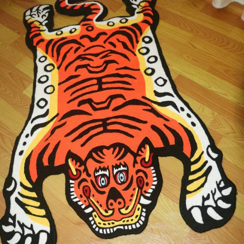 Irregular Shape Tiger Skin Rug Multi Colored Creative Indoor Rug Acrylic Anti-Slip Pet Friendly Rug for Decor Clearhalo 'Area Rug' 'Casual' 'Rugs' Rug' 2246012