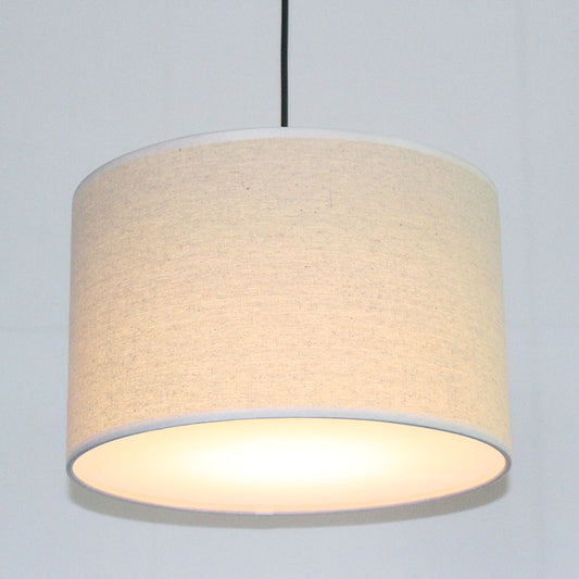 Minimalism Drum Suspension Light Single-Bulb Fabric Pendant Light Fixture for Restaurant Clearhalo 'Ceiling Lights' 'Pendant Lights' 'Pendants' Lighting' 2246183