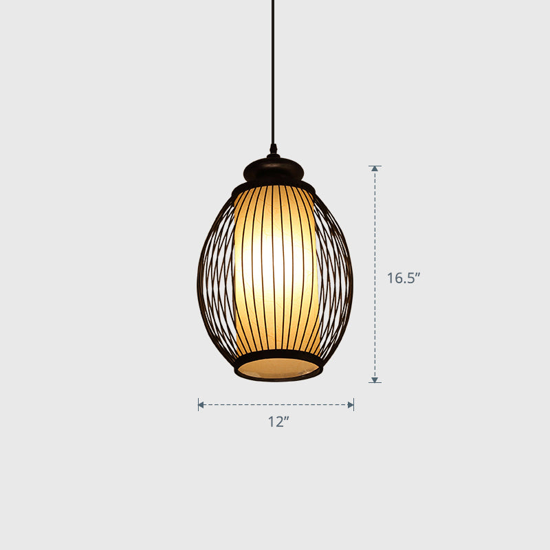 Modern Style Handwoven Ceiling Light Bamboo Single Restaurant Hanging Pendant Lighting Clearhalo 'Ceiling Lights' 'Pendant Lights' 'Pendants' Lighting' 2246470