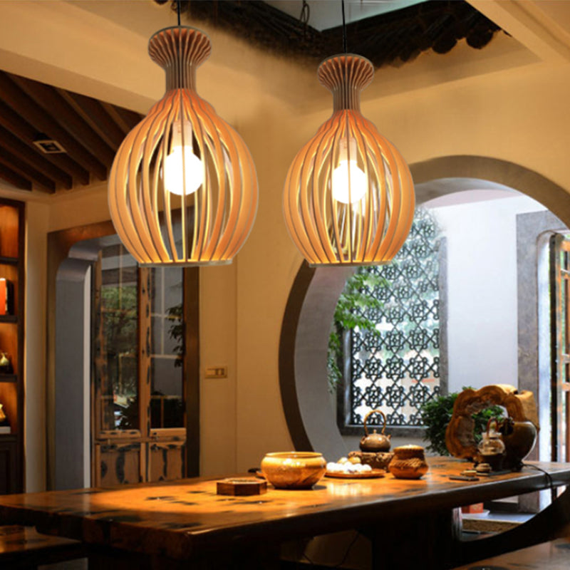 Simplicity Shaded Suspension Lighting Wood 1-Light Restaurant Pendant Light Fixture Wood J Clearhalo 'Ceiling Lights' 'Pendant Lights' 'Pendants' Lighting' 2246742_3feaca92-9eb9-4c10-9467-a04677467013