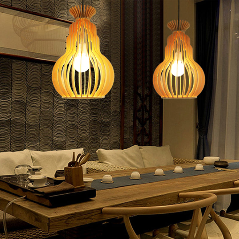 Simplicity Shaded Suspension Lighting Wood 1-Light Restaurant Pendant Light Fixture Wood M Clearhalo 'Ceiling Lights' 'Pendant Lights' 'Pendants' Lighting' 2246743_c1d2aa31-6d48-4f18-91db-375d2868ec3a
