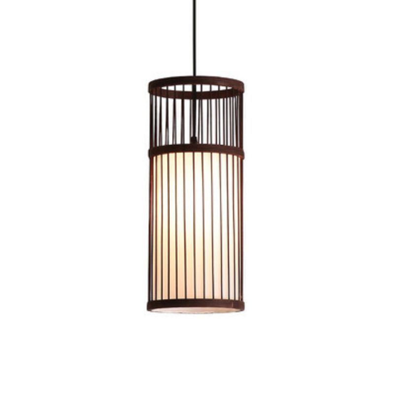 Cylinder Restaurant Suspension Lighting Bamboo 1��Head Minimalist Pendant Ceiling Light Clearhalo 'Ceiling Lights' 'Pendant Lights' 'Pendants' Lighting' 2246771