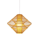 Asian Style Layered Shade Ceiling Light Bamboo 1��Bulb Tea Room Hanging Light Fixture Clearhalo 'Ceiling Lights' 'Pendant Lights' 'Pendants' Lighting' 2246945