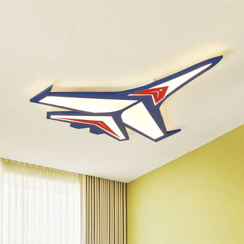 Airplane LED Flush Mount Childrens Acrylic Blue Flushmount Ceiling Light for Bedroom Clearhalo 'Ceiling Lights' 'Close To Ceiling Lights' 'Close to ceiling' 'Flush mount' Lighting' 2247227