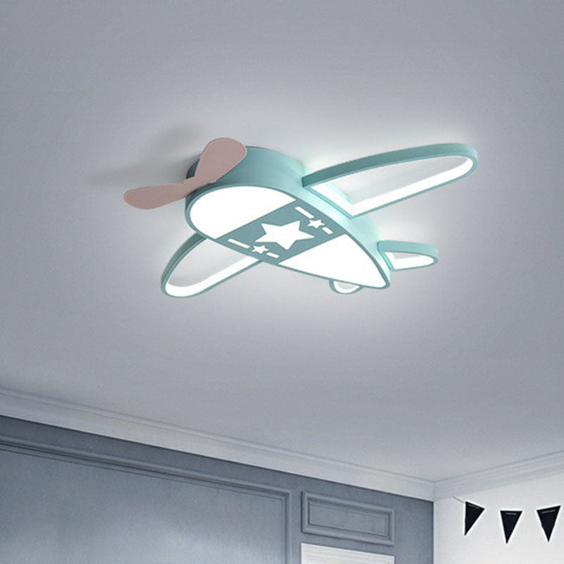 Minimalist Airplane Flush Light Acrylic Kids Bedroom LED Flush Ceiling Light Fixture Clearhalo 'Ceiling Lights' 'Close To Ceiling Lights' 'Close to ceiling' 'Flush mount' Lighting' 2247290