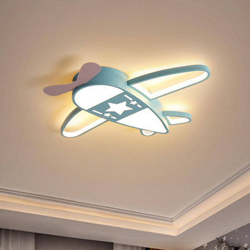 Minimalist Airplane Flush Light Acrylic Kids Bedroom LED Flush Ceiling Light Fixture Clearhalo 'Ceiling Lights' 'Close To Ceiling Lights' 'Close to ceiling' 'Flush mount' Lighting' 2247291