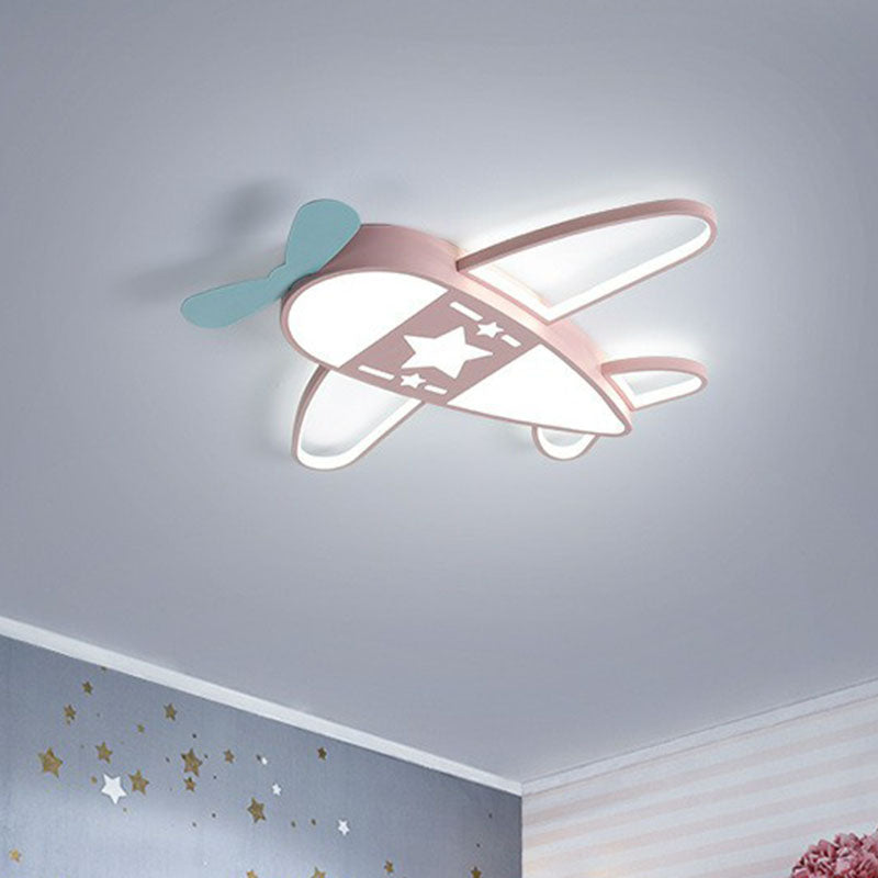 Minimalist Airplane Flush Light Acrylic Kids Bedroom LED Flush Ceiling Light Fixture Clearhalo 'Ceiling Lights' 'Close To Ceiling Lights' 'Close to ceiling' 'Flush mount' Lighting' 2247293