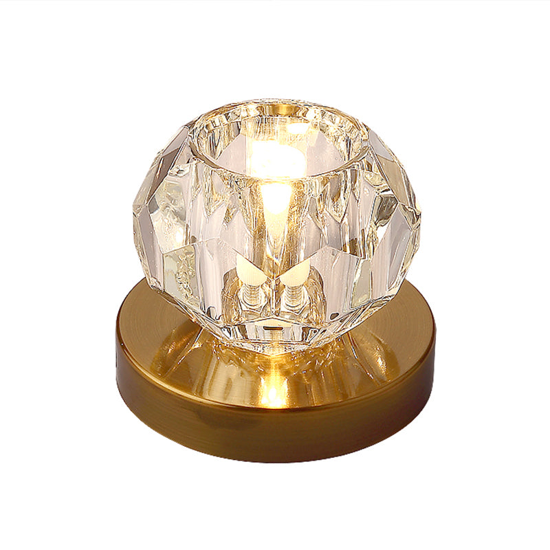 Modern Bud Shape LED Flush Mount Faceted Crystal Corridor Flushmount Ceiling Light Clearhalo 'Ceiling Lights' 'Close To Ceiling Lights' 'Close to ceiling' 'Flush mount' Lighting' 2247438