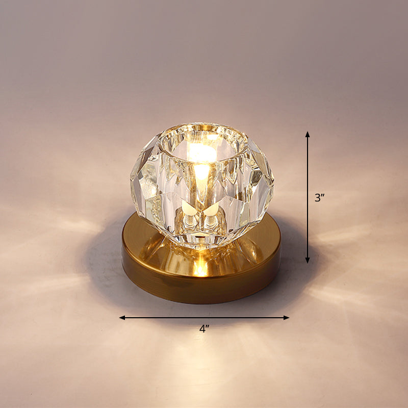 Modern Bud Shape LED Flush Mount Faceted Crystal Corridor Flushmount Ceiling Light Bronze Warm Clearhalo 'Ceiling Lights' 'Close To Ceiling Lights' 'Close to ceiling' 'Flush mount' Lighting' 2247439