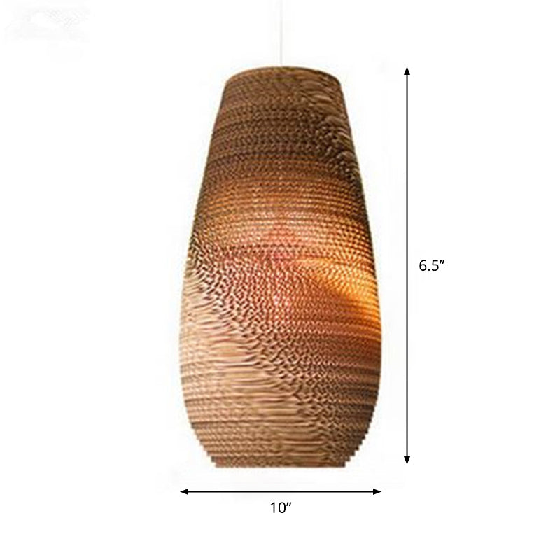 Brown Silkworm Suspension Lighting Minimalist Single-Bulb Rattan Pendant Ceiling Light Clearhalo 'Ceiling Lights' 'Pendant Lights' 'Pendants' Lighting' 2247931