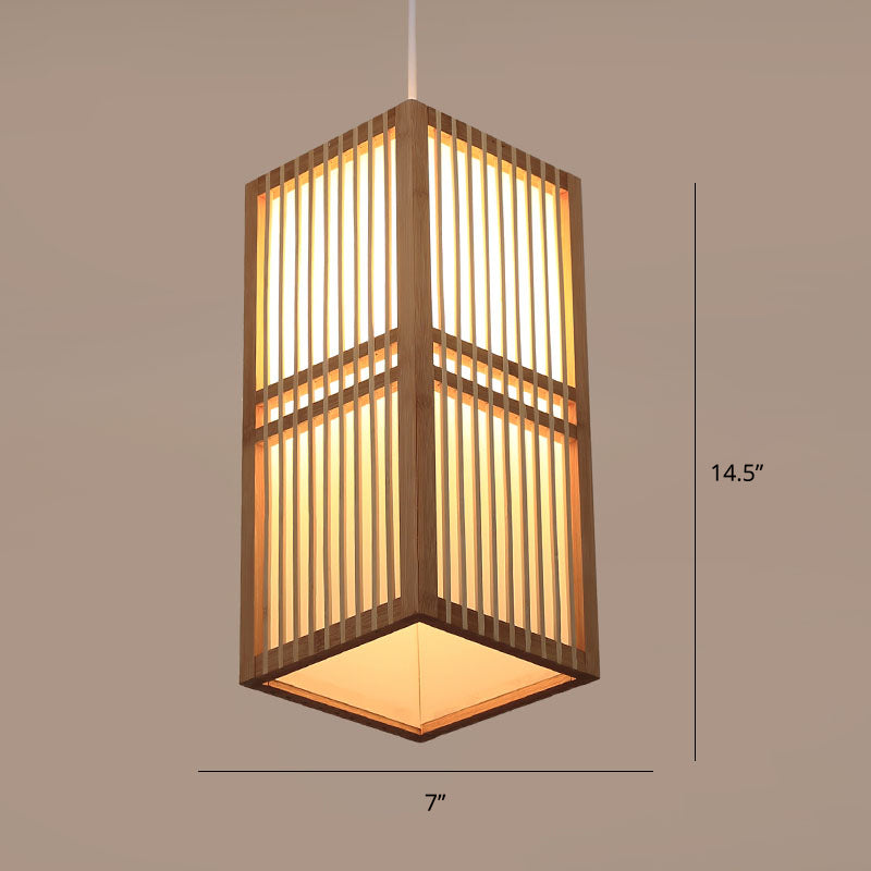 Handwoven Ceiling Light Modern Bamboo Single Restaurant Hanging Pendant Light in Wood Clearhalo 'Ceiling Lights' 'Pendant Lights' 'Pendants' Lighting' 2247999