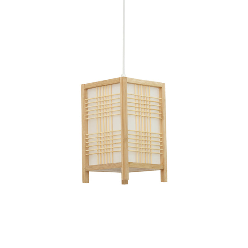 Handwoven Ceiling Light Modern Bamboo Single Restaurant Hanging Pendant Light in Wood Clearhalo 'Ceiling Lights' 'Pendant Lights' 'Pendants' Lighting' 2248001