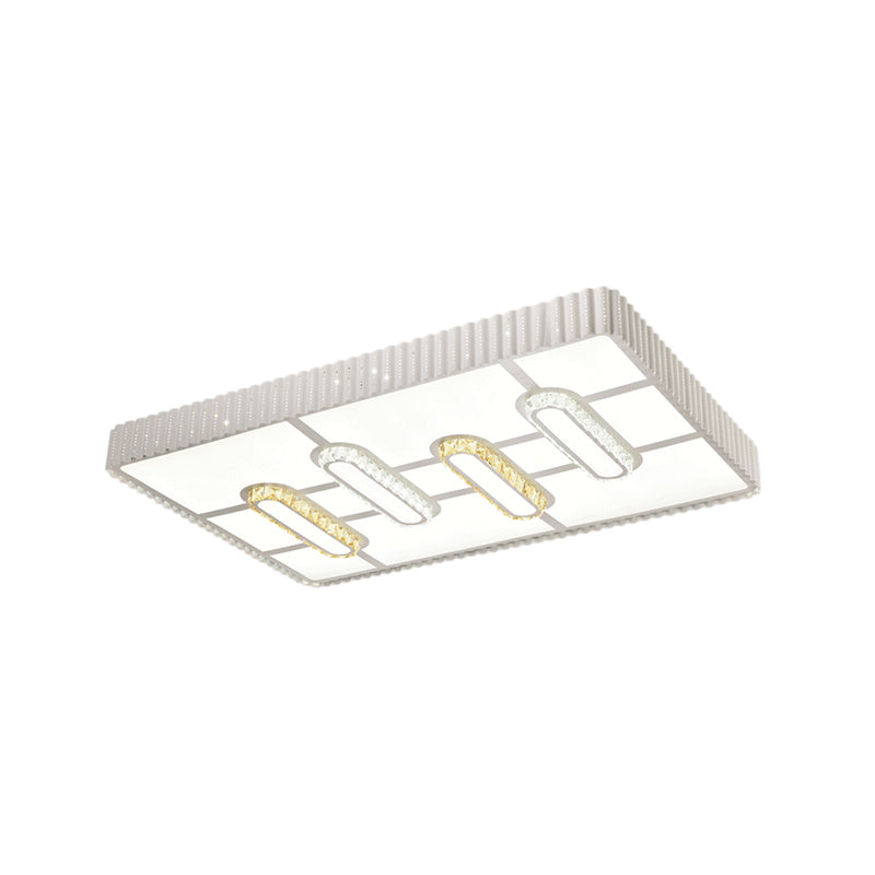 Cuboid Crystal Ceiling Flush Mount Simple LED Flush Lamp with Cylinder/Rectangle/Rhombus Pattern Clearhalo 'Ceiling Lights' 'Close To Ceiling Lights' 'Close to ceiling' 'Flush mount' Lighting' 224987