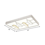 Cuboid Crystal Ceiling Flush Mount Simple LED Flush Lamp with Cylinder/Rectangle/Rhombus Pattern Clearhalo 'Ceiling Lights' 'Close To Ceiling Lights' 'Close to ceiling' 'Flush mount' Lighting' 224988