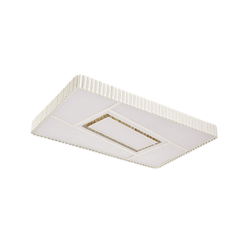 Cuboid Crystal Ceiling Flush Mount Simple LED Flush Lamp with Cylinder/Rectangle/Rhombus Pattern Clearhalo 'Ceiling Lights' 'Close To Ceiling Lights' 'Close to ceiling' 'Flush mount' Lighting' 224993