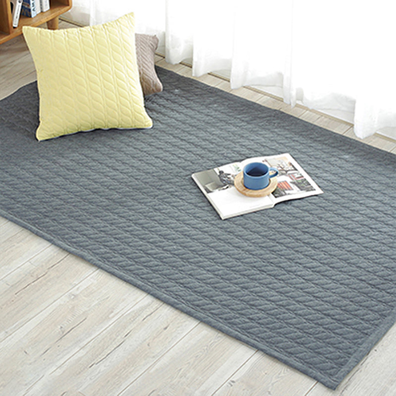 Multi Color Simple Rug Cotton Striped Area Carpet Non-Slip Backing Machine Washable Rug for Bedroom Grey Clearhalo 'Area Rug' 'Modern' 'Rugs' Rug' 2250189