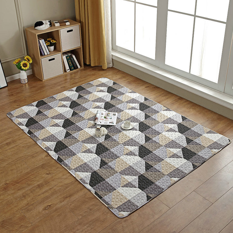 Western Decoration Rug Multi Color Geometric Print Carpet Cotton Anti-Slip Backing Easy Care Rug Grey Clearhalo 'Area Rug' 'Rug' 2250209