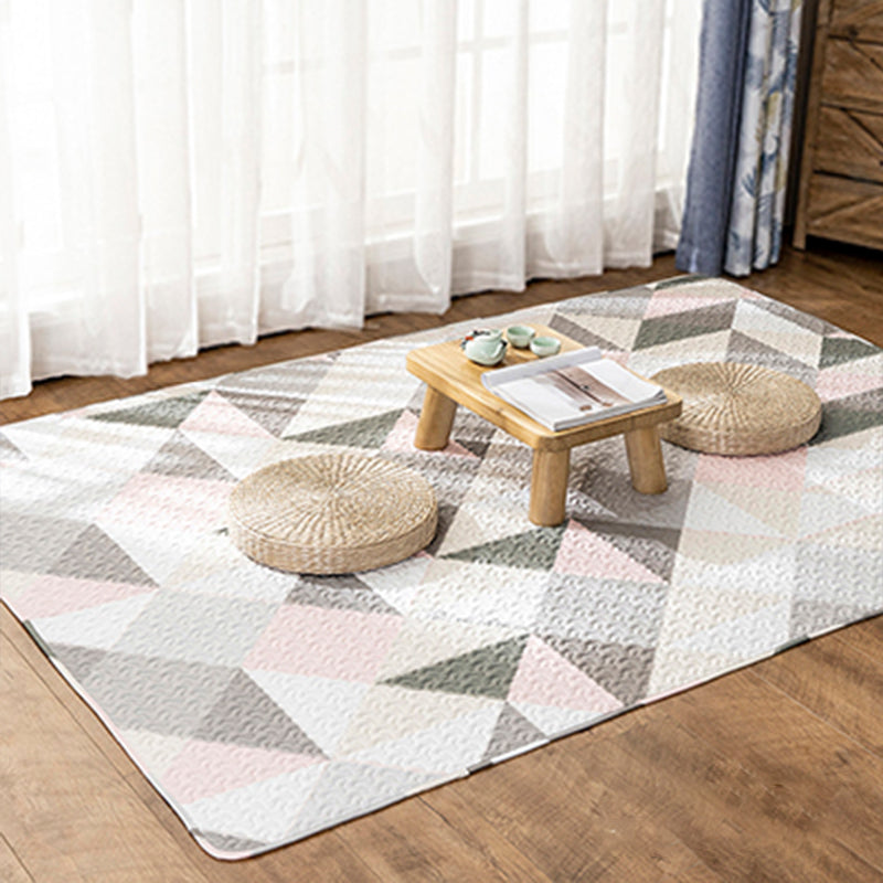 Multi Color Relaxing Rug Cotton Geometric Print Area Rug Non-Slip Backing Machine Washable Rug for Bedroom Coffee Clearhalo 'Area Rug' 'Modern' 'Rugs' Rug' 2250226