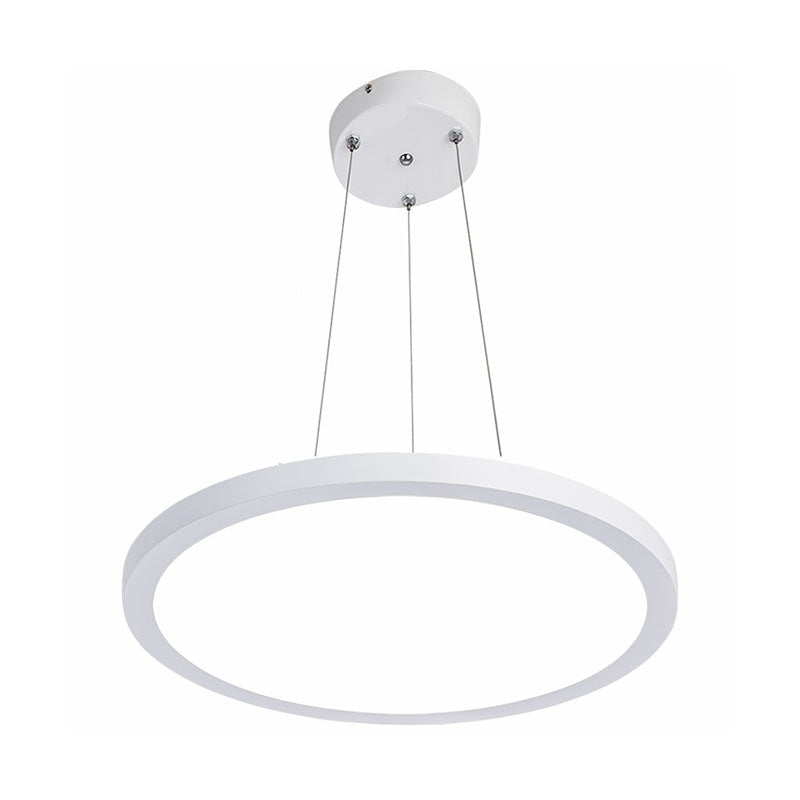 Round Chandelier Pendant Light Contemporary Acrylic Office LED Hanging Light in White Clearhalo 'Ceiling Lights' 'Chandeliers' 'Modern Chandeliers' 'Modern' Lighting' 2252826