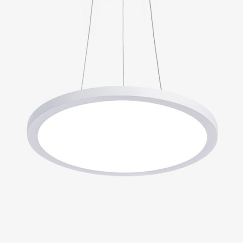 Round Chandelier Pendant Light Contemporary Acrylic Office LED Hanging Light in White Clearhalo 'Ceiling Lights' 'Chandeliers' 'Modern Chandeliers' 'Modern' Lighting' 2252827