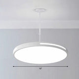Circular Meeting Room Chandelier Light Acrylic Simplicity LED Pendant Light Fixture White 16" Third Gear Clearhalo 'Ceiling Lights' 'Chandeliers' 'Modern Chandeliers' 'Modern' Lighting' 2252840
