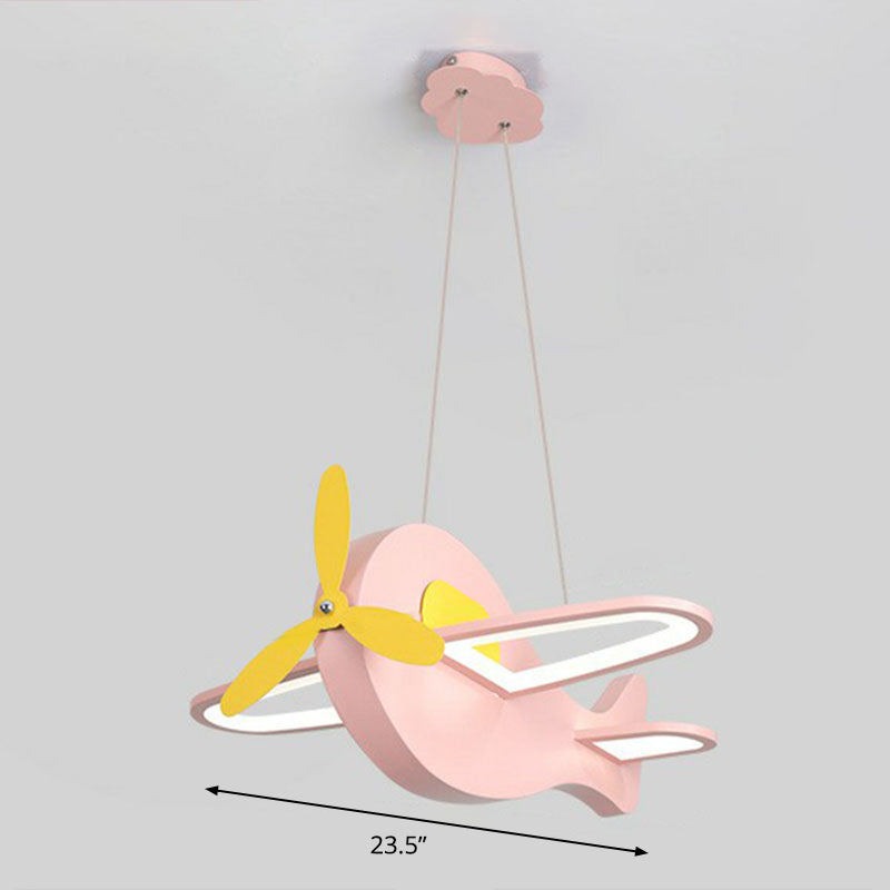 Aircraft Shaped Chandelier Pendant Light Kids Style Acrylic Bedroom LED Ceiling Light Pink 23.5" White Clearhalo 'Ceiling Lights' 'Chandeliers' Lighting' options 2253017_f9b7de77-55b2-45c0-b3c4-415d4d14bec6