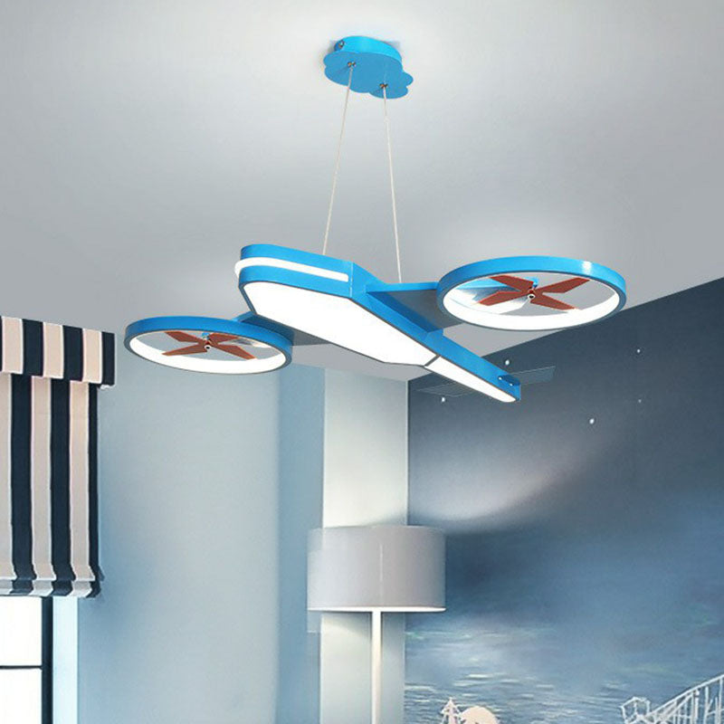 Kids Style Airplane Chandelier Lighting Acrylic Nursery LED Pendant Light Fixture Clearhalo 'Ceiling Lights' 'Chandeliers' Lighting' options 2253116