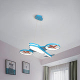 Kids Style Airplane Chandelier Lighting Acrylic Nursery LED Pendant Light Fixture Clearhalo 'Ceiling Lights' 'Chandeliers' Lighting' options 2253118