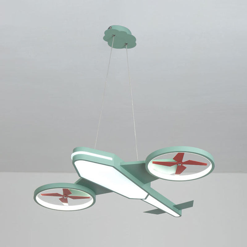 Kids Style Airplane Chandelier Lighting Acrylic Nursery LED Pendant Light Fixture Clearhalo 'Ceiling Lights' 'Chandeliers' Lighting' options 2253119