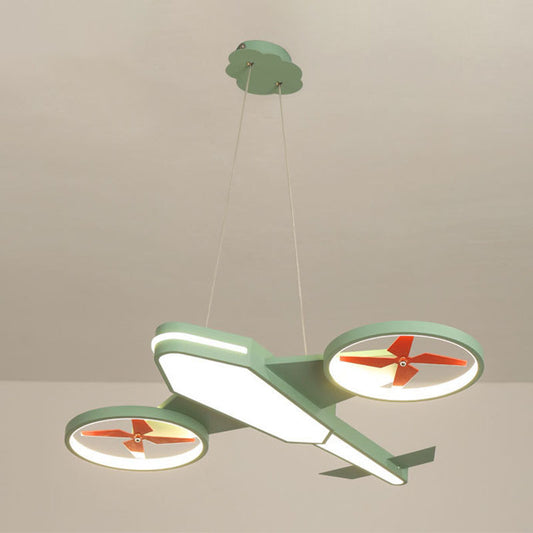 Kids Style Airplane Chandelier Lighting Acrylic Nursery LED Pendant Light Fixture Clearhalo 'Ceiling Lights' 'Chandeliers' Lighting' options 2253120