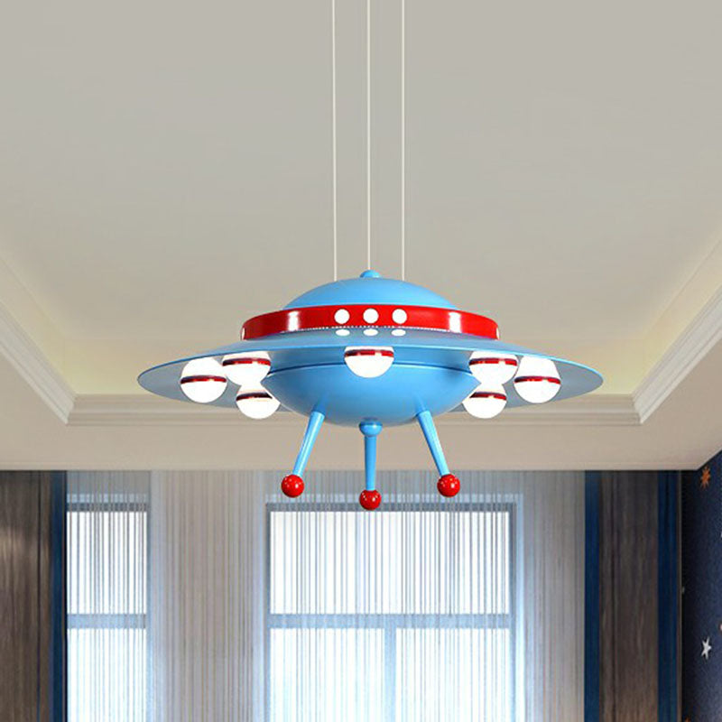 Flying Saucer Child Room Chandelier Pendant Light Acrylic Cartoon LED Ceiling Light Clearhalo 'Ceiling Lights' 'Chandeliers' Lighting' options 2253130