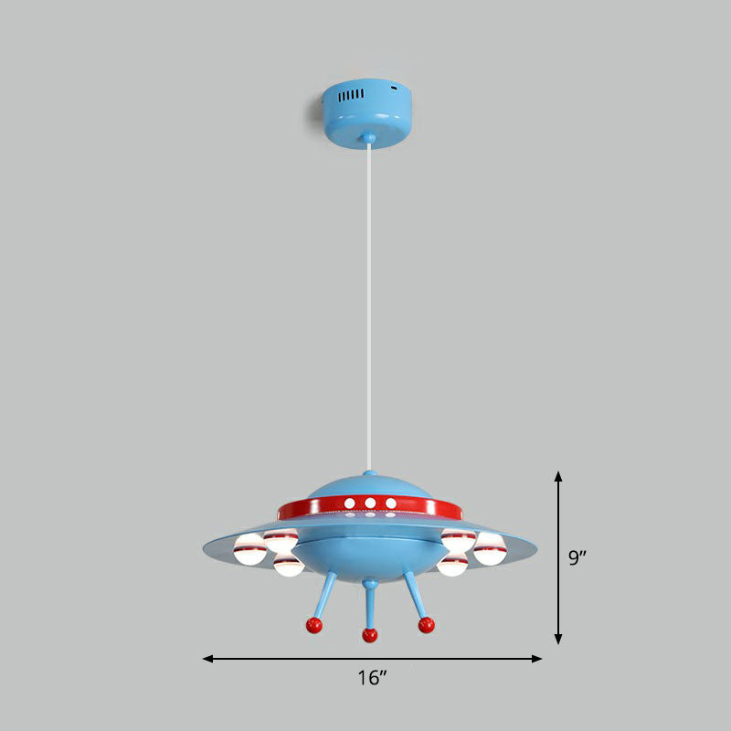 Flying Saucer Child Room Chandelier Pendant Light Acrylic Cartoon LED Ceiling Light Clearhalo 'Ceiling Lights' 'Chandeliers' Lighting' options 2253132