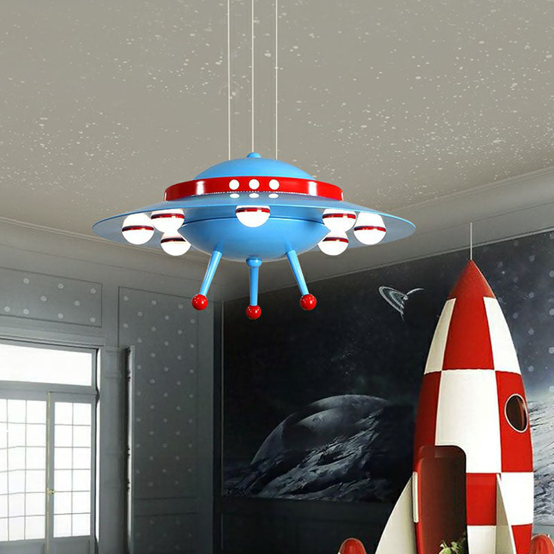 Flying Saucer Child Room Chandelier Pendant Light Acrylic Cartoon LED Ceiling Light Clearhalo 'Ceiling Lights' 'Chandeliers' Lighting' options 2253133