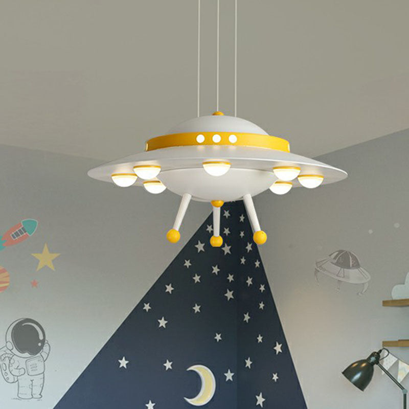 Flying Saucer Child Room Chandelier Pendant Light Acrylic Cartoon LED Ceiling Light Clearhalo 'Ceiling Lights' 'Chandeliers' Lighting' options 2253135