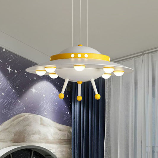 Flying Saucer Child Room Chandelier Pendant Light Acrylic Cartoon LED Ceiling Light Clearhalo 'Ceiling Lights' 'Chandeliers' Lighting' options 2253137