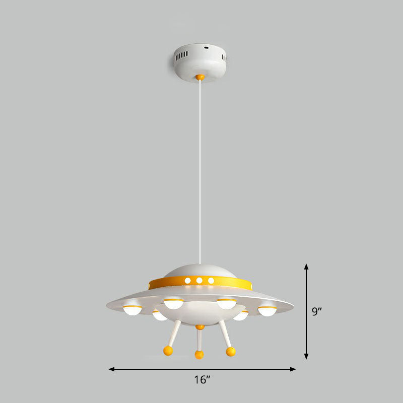 Flying Saucer Child Room Chandelier Pendant Light Acrylic Cartoon LED Ceiling Light Clearhalo 'Ceiling Lights' 'Chandeliers' Lighting' options 2253143