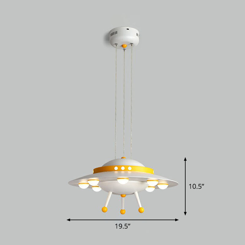 Flying Saucer Child Room Chandelier Pendant Light Acrylic Cartoon LED Ceiling Light Clearhalo 'Ceiling Lights' 'Chandeliers' Lighting' options 2253146