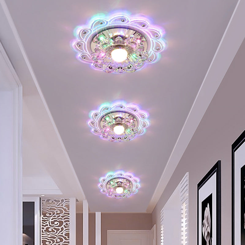 Blossom LED Flush Mount Light Simplicity Crystal Clear Flush Mount Ceiling Light for Foyer Clearhalo 'Ceiling Lights' 'Close To Ceiling Lights' 'Close to ceiling' 'Flush mount' Lighting' 2253397