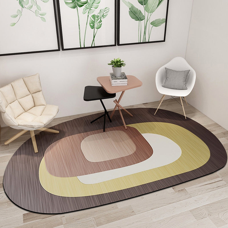 Western Bedroom Rug Multi Color Geometric Print Carpet Synthetics Non-Slip Backing Pet Friendly Indoor Rug Brown Clearhalo 'Area Rug' 'Rug' 2253877