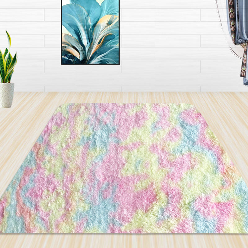 Casual Tie Dye Rug Multicolor Fluffy Carpet Machine Washable Anti-Slip Pet-Friendly Rug for Living Room Yellow-Pink Clearhalo 'Area Rug' 'Casual' 'Rugs' Rug' 2253913