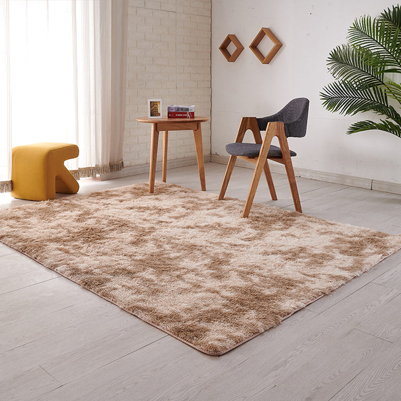 Multi-Color Tie Dye Rug Faux Fur Modern Rug Stain Resistant Anti-Slip Backing Pet-Friendly Rug for Room Khaki Clearhalo 'Area Rug' 'Casual' 'Rugs' Rug' 2254013
