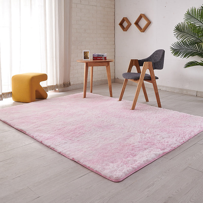 Multi-Color Tie Dye Rug Faux Fur Modern Rug Stain Resistant Anti-Slip Backing Pet-Friendly Rug for Room Pink Clearhalo 'Area Rug' 'Casual' 'Rugs' Rug' 2254014