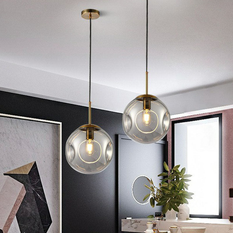 Dimpled Ball Suspension Lighting Modern Glass 1 Bulb Dining Room Ceiling Pendant Lamp Clearhalo 'Ceiling Lights' 'Modern Pendants' 'Modern' 'Pendant Lights' 'Pendants' Lighting' 2254766