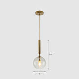 Modernist Ball Shaped Hanging Light Fixture Hammer Glass Single Restaurant Pendant Light Gold Clearhalo 'Ceiling Lights' 'Modern Pendants' 'Modern' 'Pendant Lights' 'Pendants' Lighting' 2254794