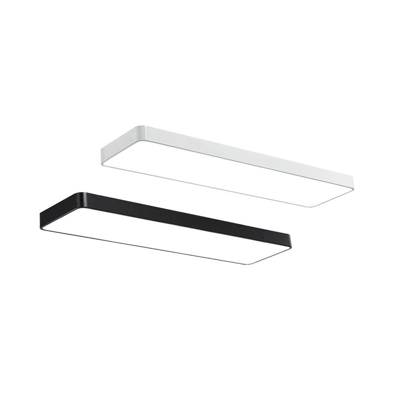 Rectangular LED Ceiling Mounted Fixture Nordic Acrylic Office Flush-Mount Lighting Clearhalo 'Ceiling Lights' 'Close To Ceiling Lights' 'Close to ceiling' 'Flush mount' Lighting' 2255833