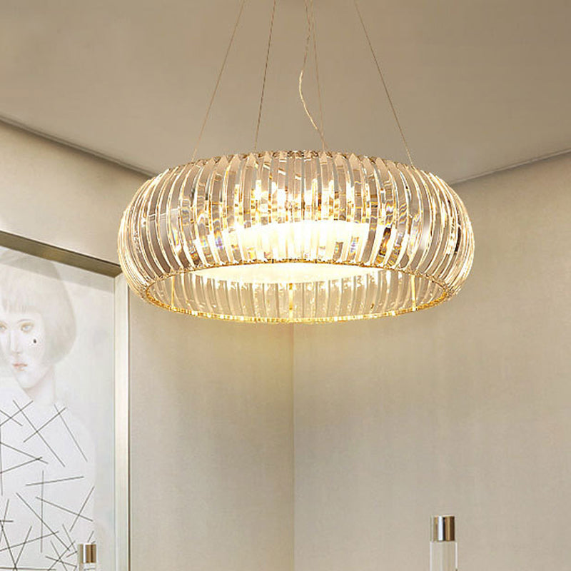 Minimal Globe Hanging Chandelier Crystal 6 Lights Living Room Pendant Light Fixture in Gold Clearhalo 'Ceiling Lights' 'Chandeliers' 'Modern Chandeliers' 'Modern' Lighting' 225614