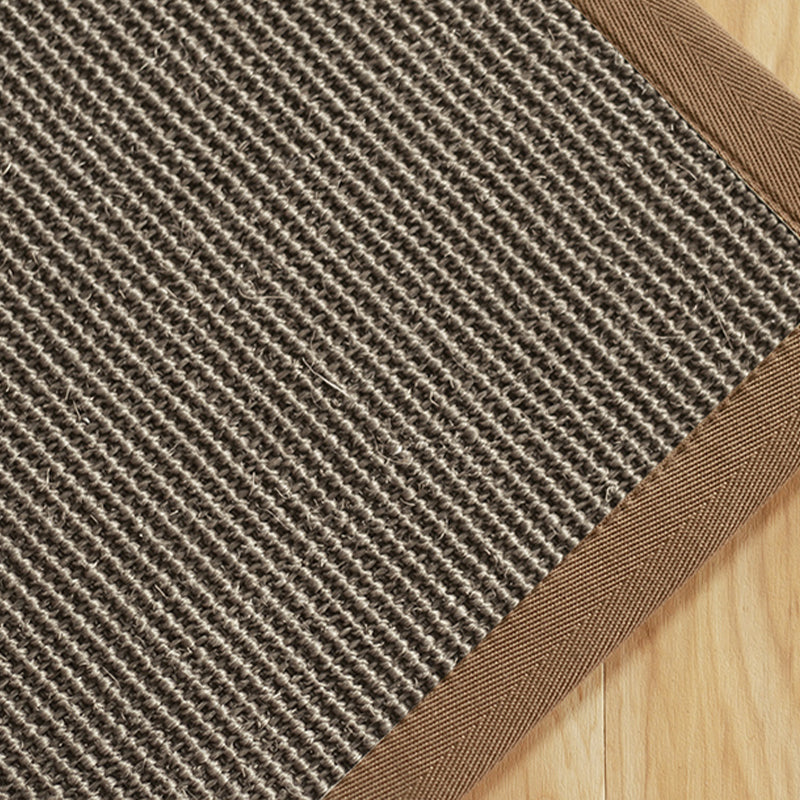 Country Living Room Rug Multi Color Plain Area Carpet Sisal Anti-Slip Backing Machine Washable Rug Chocolate Clearhalo 'Area Rug' 'Rug' 2256525