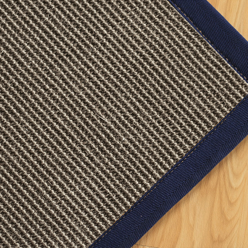 Country Living Room Rug Multi Color Plain Area Carpet Sisal Anti-Slip Backing Machine Washable Rug Dark Blue Clearhalo 'Area Rug' 'Rug' 2256528