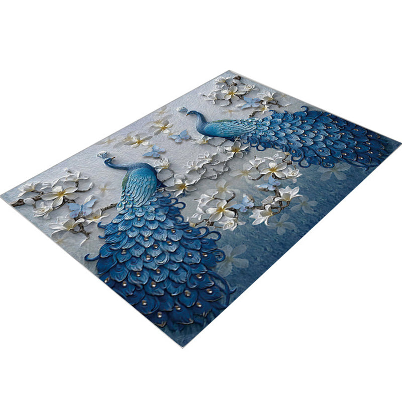 Aesthetics 3D Graphic Print Rug Multicolor Chinoiserie Rug Polypropylene Pet-Friendly Washable Anti-Slip Backing Rug for Parlor Clearhalo 'Area Rug' 'Rug' 2256709