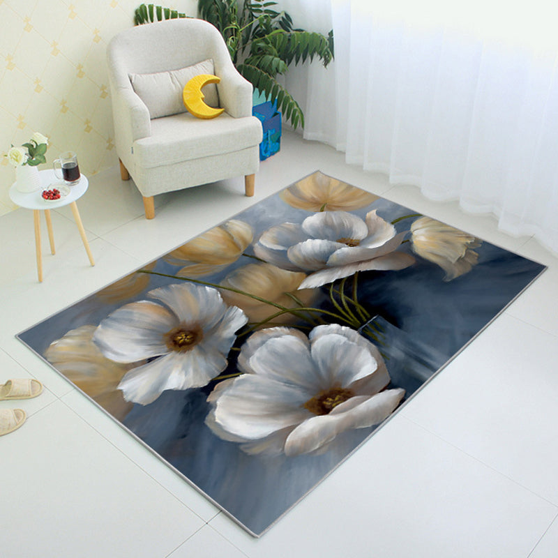 Aesthetics 3D Graphic Print Rug Multicolor Chinoiserie Rug Polypropylene Pet-Friendly Washable Anti-Slip Backing Rug for Parlor Grey Clearhalo 'Area Rug' 'Rug' 2256713